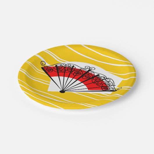 Spanische Papiertafel Pappteller (Schrägansicht)