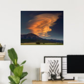 Spanische Peaks Wavecloud Poster (Heimbüro)
