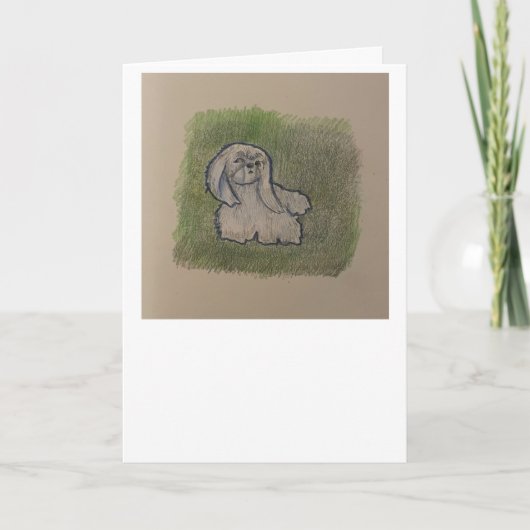 Spanische Pekingese Grußkarte Karte (Vorderseite)