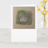 Spanische Pekingese Grußkarte Karte (Gelbe Blume)