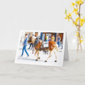 Spanische Pferdeparade Karte (Gelbe Blume)