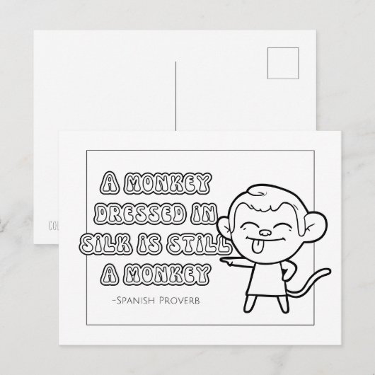 Spanische Postkarte für Farben (Vorne/Hinten)