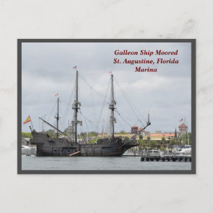 Spanische Postkarte Galleon Schiff Urlaub