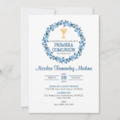 Spanische Primera Comunion Chalice Erste Kommune Einladung (Vorderseite)