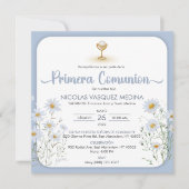 Spanische Primera Comunion Chalice Erste Kommune Einladung (Vorderseite)