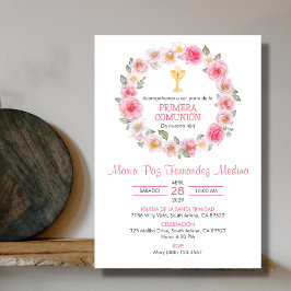 Spanische Primera Comunion Chalice Erste Kommune Einladung