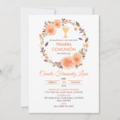 Spanische Primera Comunion Chalice Erste Kommune Einladung (Vorderseite)