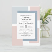 Spanische Primera Comunion Elegant Erste Kommune Einladung (Stehend Vorderseite)