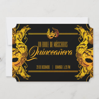 SPANISCHE Quinceñera MASQUERADE Einladung