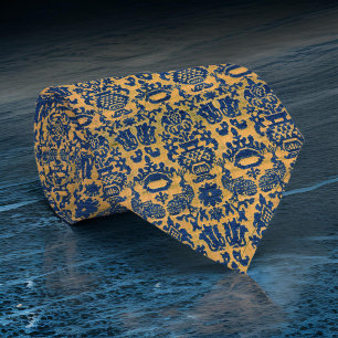 Spanische Reiche Navy Gold Renaissance Krawatte