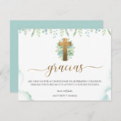 Spanische, religiöse Veranstaltung im Grünen Viele Dankeskarte (Vorne/Hinten)