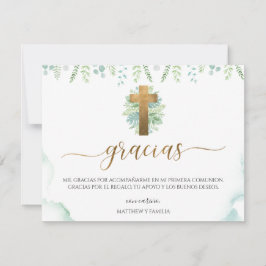 Spanische, religiöse Veranstaltung im Grünen Viele Dankeskarte