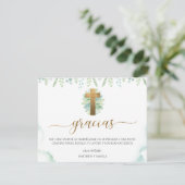 Spanische, religiöse Veranstaltung im Grünen Viele Dankeskarte (Stehend Vorderseite)