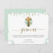 Spanische, religiöse Veranstaltung im Grünen Viele Dankeskarte (Vorne/Hinten)