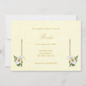 Spanische, romantische Farben Cala Lily mexikanisc Einladung (Rückseite)