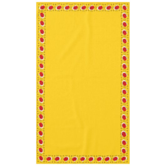 Spanische Rose bringt Tischdecke 60 x 104 in (Vorderseite)