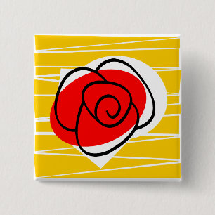 Spanische Rose Button
