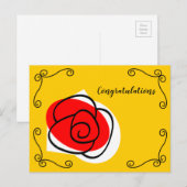 Spanische Rose Corners Herzlichen Glückwunsch Postkarte (Vorne/Hinten)