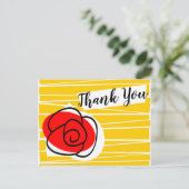 Spanische Rose Danke Postkartenlandschaft Postkarte (Stehend Vorderseite)