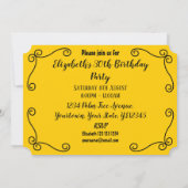 Spanische Rose Ecken - Einladung horizontal (Rückseite)