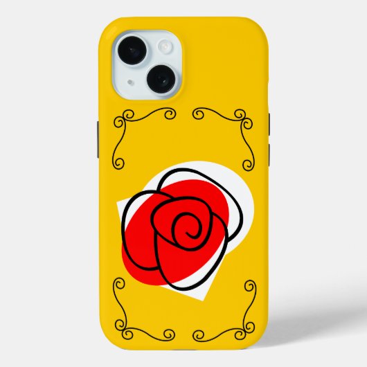 Spanische Rose Ecken iPhone Fall Case-Mate iPhone Hülle (Rückseite)