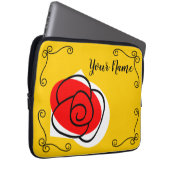 Spanische Rose Ecken Name Laptop Case 13" (Vorne Rechts)
