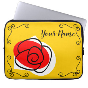 Spanische Rose Ecken Name Laptop Case 13"