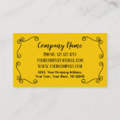 Spanische Rose Ecken Name Visitenkarte (Rückseite)