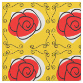 Spanische Rose Ecken Stoff klein Druck (Nahaufnahme)