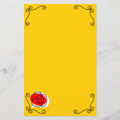 Spanische Rose Ecken Textdokument 5.5 x 8.5 (Rückseite)