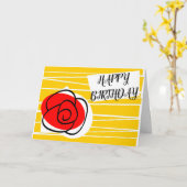 Spanische Rose Geburtslandschaft Karte (Gelbe Blume)