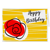 Spanische Rose Geburtstagskarte Landschaft (Vorderseite (Horizontal))