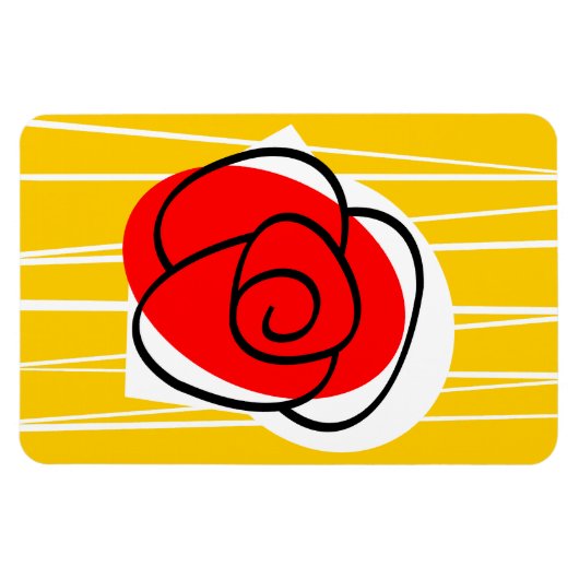 Spanische Rose-Magnetlandschaft Magnet (Horizontal)