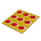Spanische Rose Mehrfach-Keramik Fliese (Seite)