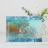 Spanische Rose Native Aztec Peru quinceanera laden Einladung (Stehend Vorderseite)