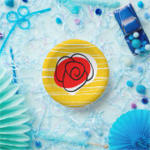 Spanische Rose Pappteller (Party)