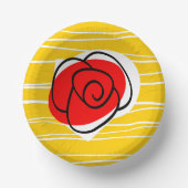 Spanische Rose Pappteller (Vorderseite)