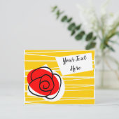 Spanische Rose Postkartenlandschaft Postkarte (Stehend Vorderseite)