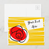 Spanische Rose Postkartenlandschaft Postkarte (Vorne/Hinten)