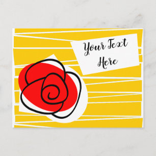 Spanische Rose Postkartenlandschaft Postkarte