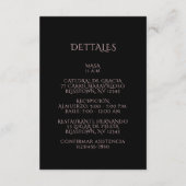 Spanische Rose Quinceñera Begleitkarte (Rückseite)