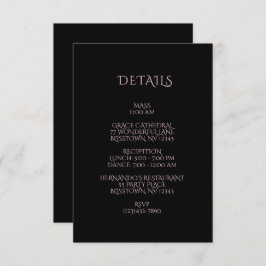 Spanische Rose Quinceñera Begleitkarte