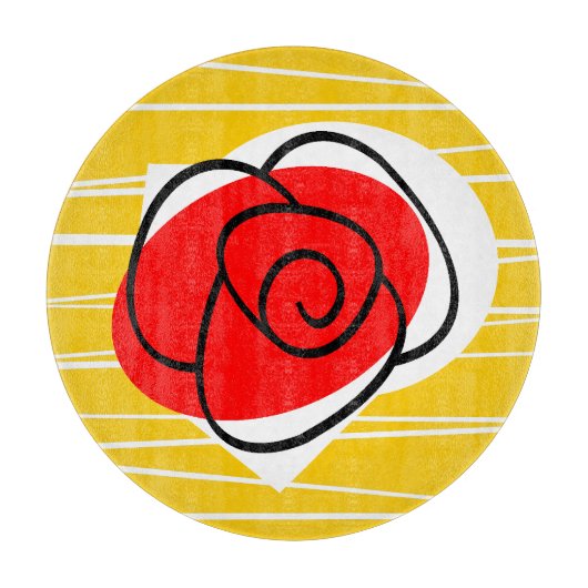 Spanische Rose Schneidebrett (Vorderseite)