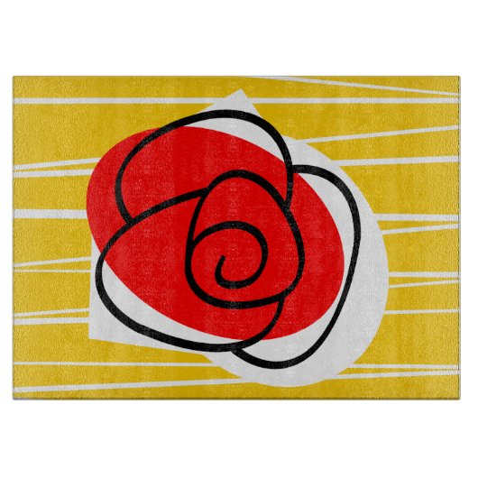 Spanische Rose Schneidebrett (Vorderseite)