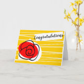 Spanische Rosen-Glückwunsch-Textlandschaft Karte (Gelbe Blume)