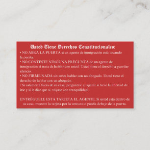 Spanische Rote Karte - Karte für Einwanderungsrech