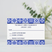 Spanische RSVP-Karten mit mexikanischem Thema RSVP Karte (Stehend Vorderseite)