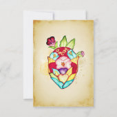 Spanische Rustic Heart Mexican Wedding RSVP Card Einladung (Rückseite)