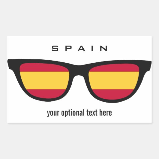 Spanische Schattenaufkleber Rechteckiger Aufkleber (Vorderseite)