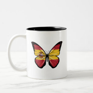 Spanische Schmetterlingsflagge Zweifarbige Tasse